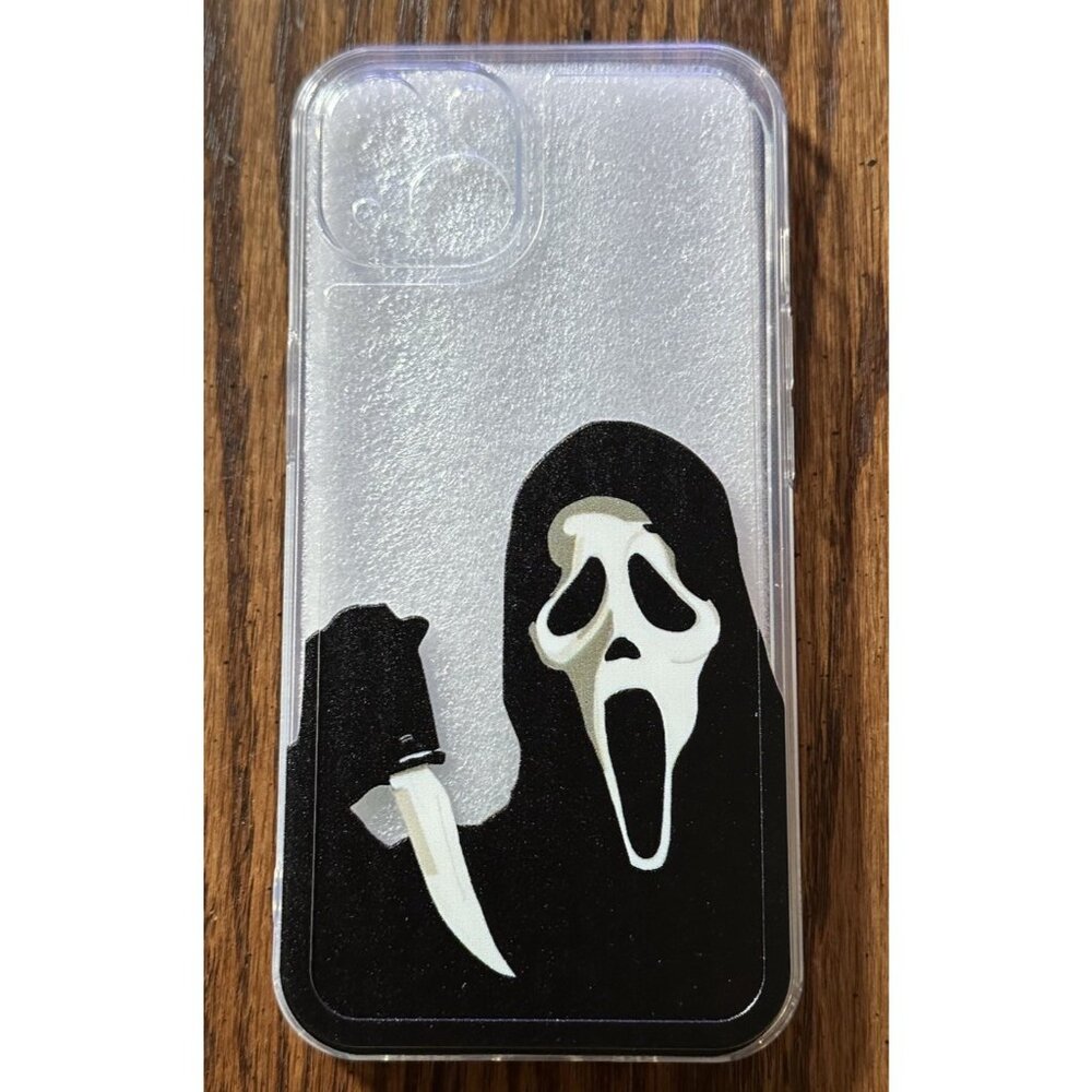 Ghost Face 1pc Transparent Soft Phone Case Compatible With Iphone 13